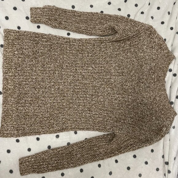 Garage tan xs crochet v-neck sweater - Picture 12 of 14
